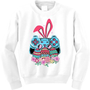 Happy Easter Day Video Game Controller Bunny Gamer Kids Sweatshirt