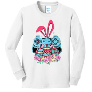 Happy Easter Day Video Game Controller Bunny Gamer Kids Long Sleeve Shirt