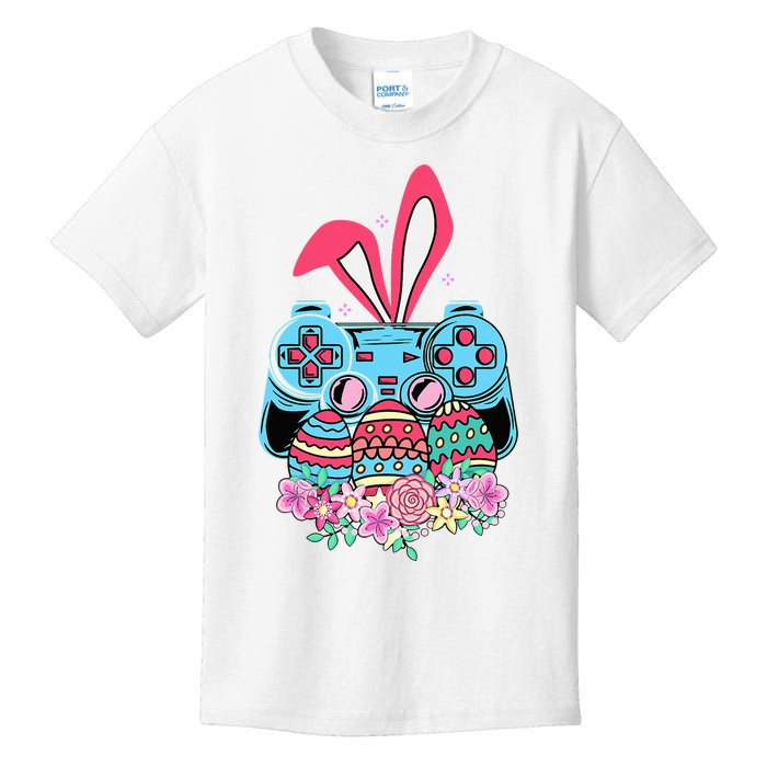 Happy Easter Day Video Game Controller Bunny Gamer Kids T-Shirt