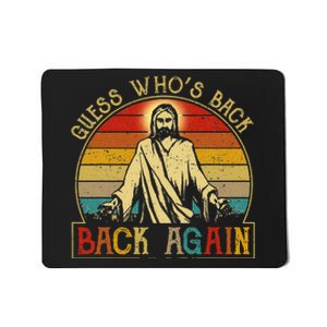 Happy Easter Day He Is Risen Jesus Christian Cross Flower Mousepad