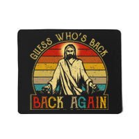 Happy Easter Day He Is Risen Jesus Christian Cross Flower Mousepad