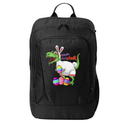 Happy Eastrawr Dinosaur TRex Easter Bunny City Backpack