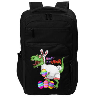 Happy Eastrawr Dinosaur TRex Easter Bunny Impact Tech Backpack