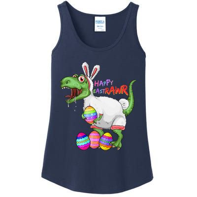 Happy Eastrawr Dinosaur TRex Easter Bunny Ladies Essential Tank