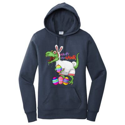 Happy Eastrawr Dinosaur TRex Easter Bunny Women's Pullover Hoodie