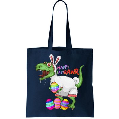 Happy Eastrawr Dinosaur TRex Easter Bunny Tote Bag