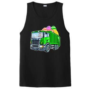 Happy Easter Day Garbage Truck Easter Day Bunny Eggs Gift PosiCharge Competitor Tank