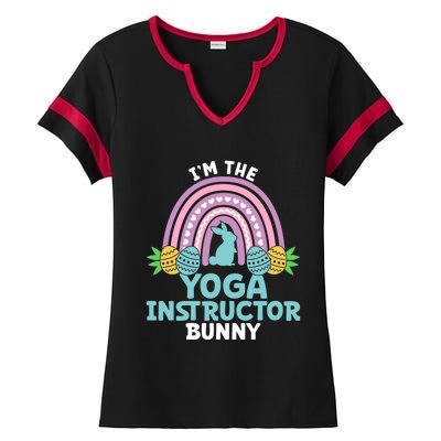 Happy Easter Day I'm The Yoga Instructor Bunny Funny Gift Ladies Halftime Notch Neck Tee