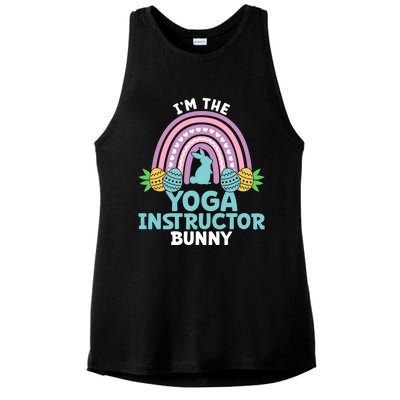 Happy Easter Day I'm The Yoga Instructor Bunny Funny Gift Ladies PosiCharge Tri-Blend Wicking Tank