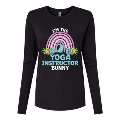 Happy Easter Day I'm The Yoga Instructor Bunny Funny Gift Womens Cotton Relaxed Long Sleeve T-Shirt