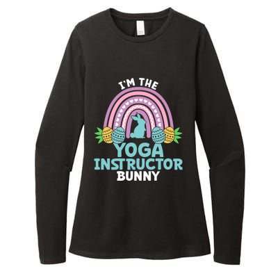 Happy Easter Day I'm The Yoga Instructor Bunny Funny Gift Womens CVC Long Sleeve Shirt