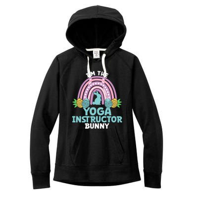 Happy Easter Day I'm The Yoga Instructor Bunny Funny Gift Women's Fleece Hoodie