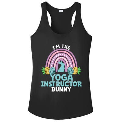 Happy Easter Day I'm The Yoga Instructor Bunny Funny Gift Ladies PosiCharge Competitor Racerback Tank