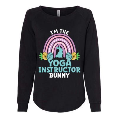 Happy Easter Day I'm The Yoga Instructor Bunny Funny Gift Womens California Wash Sweatshirt