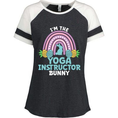 Happy Easter Day I'm The Yoga Instructor Bunny Funny Gift Enza Ladies Jersey Colorblock Tee