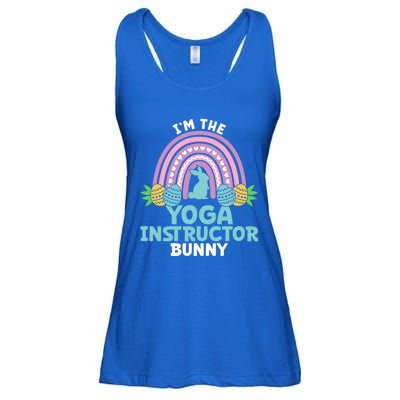 Happy Easter Day I'm The Yoga Instructor Bunny Funny Gift Ladies Essential Flowy Tank