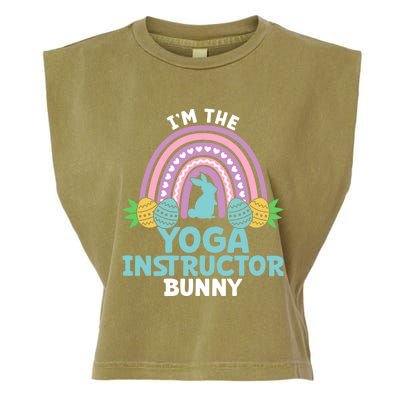 Happy Easter Day I'm The Yoga Instructor Bunny Funny Gift Garment-Dyed Women's Muscle Tee