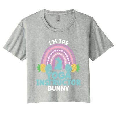 Happy Easter Day I'm The Yoga Instructor Bunny Funny Gift Women's Crop Top Tee