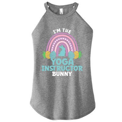 Happy Easter Day I'm The Yoga Instructor Bunny Funny Gift Women's Perfect Tri Rocker Tank