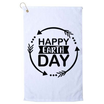 Happy Earth Day Platinum Collection Golf Towel