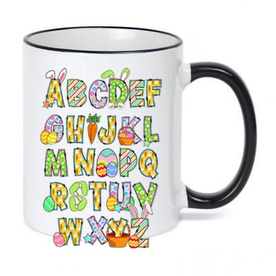 Happy Easter Day Alphabet Abcs Elemeno For Teacher Student 11oz Black Color Changing Mug