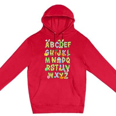 Happy Easter Day Alphabet Abcs Elemeno For Teacher Student Premium Pullover Hoodie