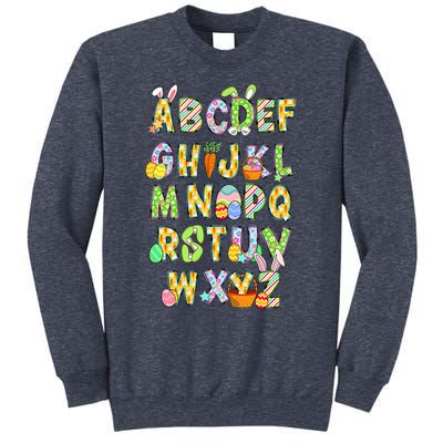 Happy Easter Day Alphabet Abcs Elemeno For Teacher Student Sweatshirt