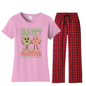 Happy Easter Day Easter Bunny Women's Flannel Pajama Set