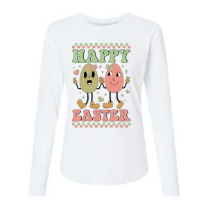 Happy Easter Day Easter Bunny Womens Cotton Relaxed Long Sleeve T-Shirt