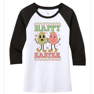 Happy Easter Day Easter Bunny Women's Tri-Blend 3/4-Sleeve Raglan Shirt