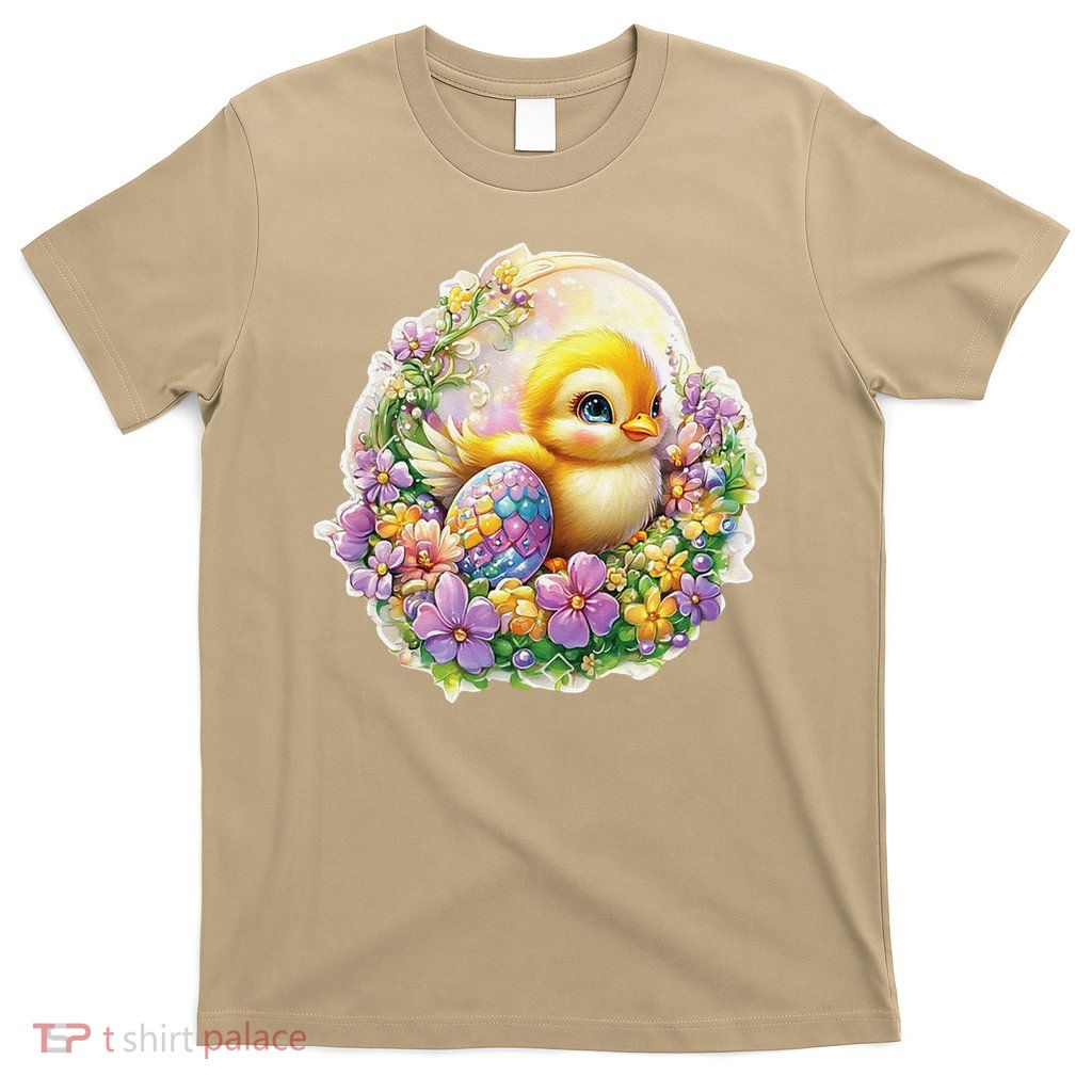 Happy Easter Day - A Cute Baby Chick In An Easter Egg Nest T-Shirt