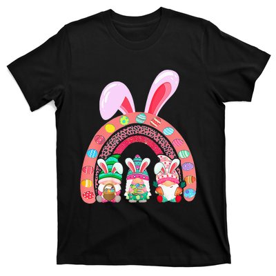 Happy Easter Day Cute Gnome Easter Rainbow Bunny T-Shirt