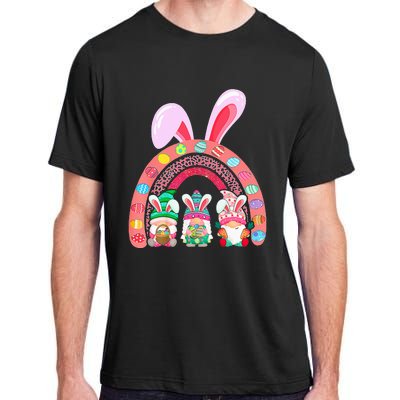 Happy Easter Day Cute Gnome Easter Rainbow Bunny Adult ChromaSoft Performance T-Shirt