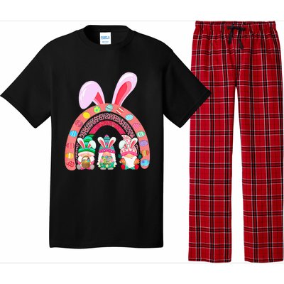 Happy Easter Day Cute Gnome Easter Rainbow Bunny Pajama Set