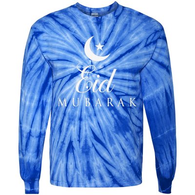 Happy Eid Day Eid AlAdha Eid Mubarak Tie-Dye Long Sleeve Shirt