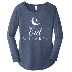 Happy Eid Day Eid AlAdha Eid Mubarak Women's Perfect Tri Tunic Long Sleeve Shirt