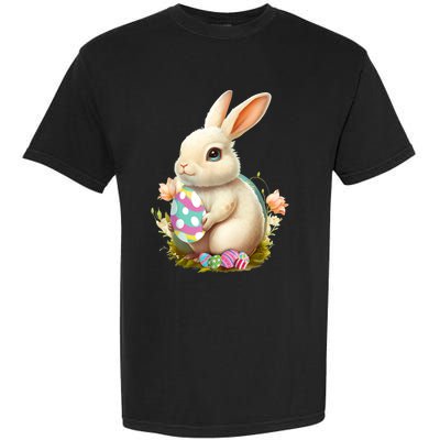 Happy Easter Day Easter Bunny Easter Egg Funny Garment-Dyed Heavyweight T-Shirt