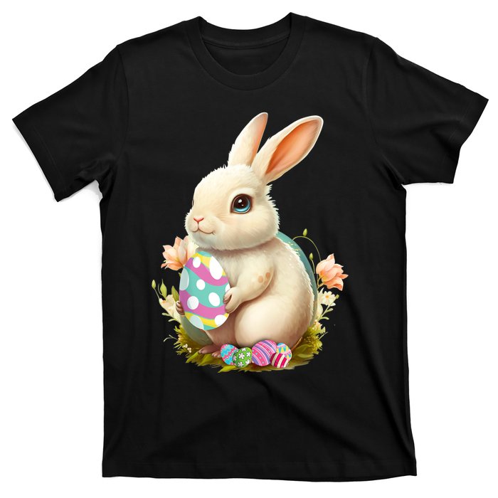 Happy Easter Day Easter Bunny Easter Egg Funny T-Shirt