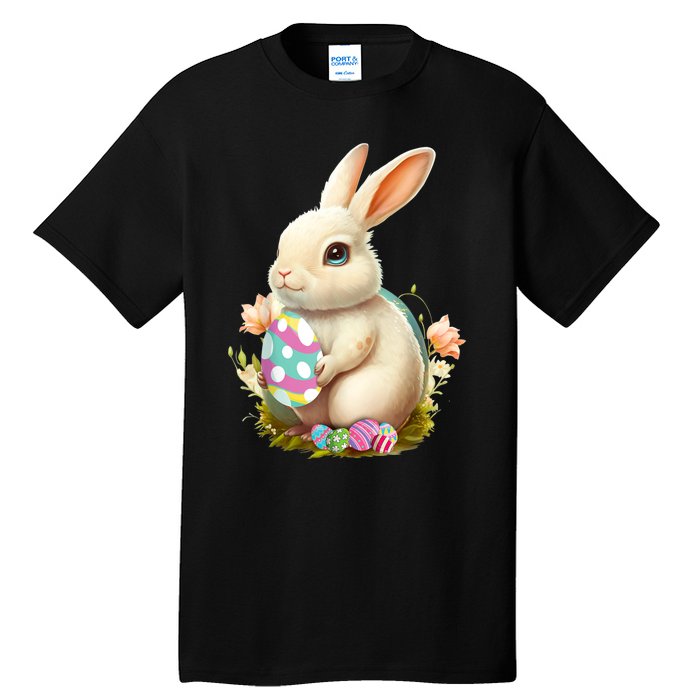 Happy Easter Day Easter Bunny Easter Egg Funny Tall T-Shirt