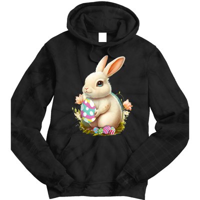 Happy Easter Day Easter Bunny Easter Egg Funny Tie Dye Hoodie