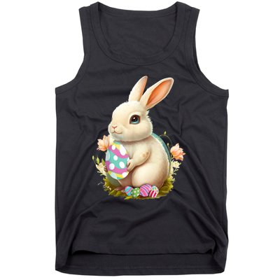 Happy Easter Day Easter Bunny Easter Egg Funny Tank Top