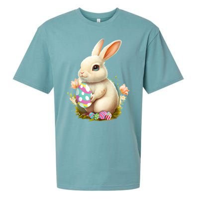 Happy Easter Day Easter Bunny Easter Egg Funny Sueded Cloud Jersey T-Shirt