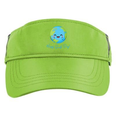 Happy Earth Day April 22 Cute Planet Adult Drive Performance Visor