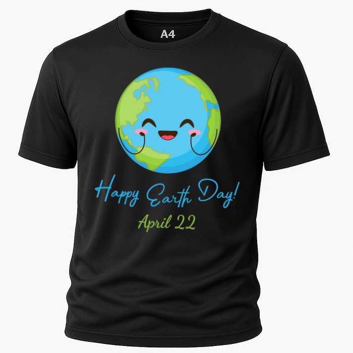 Happy Earth Day April 22 Cute Planet Cooling Performance Crew T-Shirt