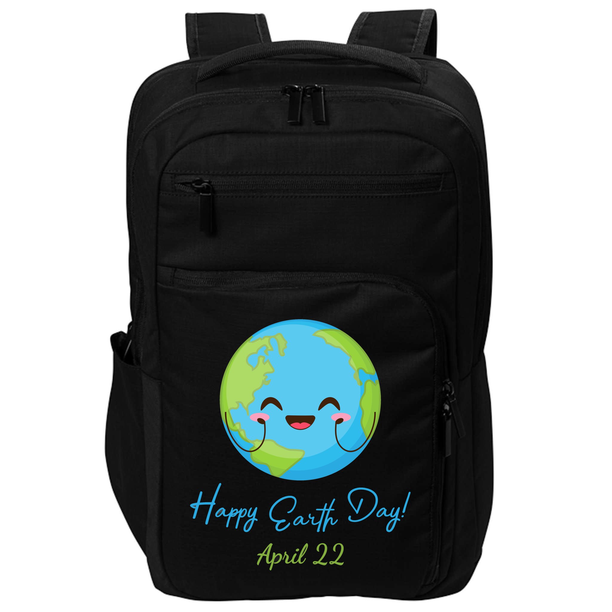 Happy Earth Day April 22 Cute Planet Impact Tech Backpack