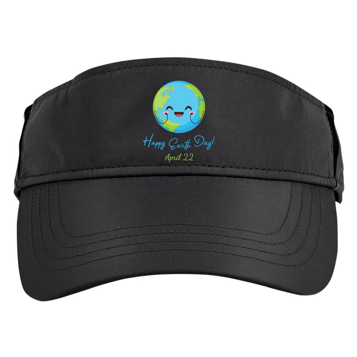 Happy Earth Day April 22 Cute Planet Adult Drive Performance Visor