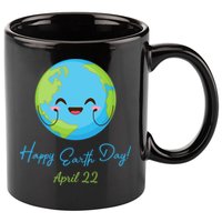 Happy Earth Day April 22 Cute Planet 11oz C Handle Ceramic Mug
