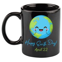Happy Earth Day April 22 Cute Planet 11oz C Handle Ceramic Mug