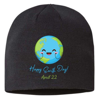 Happy Earth Day April 22 Cute Planet Sustainable Beanie