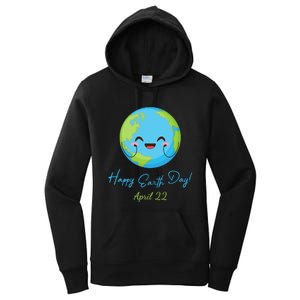 Happy Earth Day April 22 Cute Planet Women's Pullover Hoodie